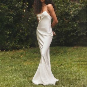 Reformation Tullamore silk maxi wedding dress